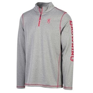 Browning Men's Heather Pitch Quarter Zip Pullover